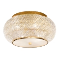 Ideal Lux - Crystal ceiling light PASHA 6xE14/40W/230V d. 40 cm gold