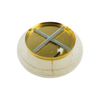 Ideal Lux - Crystal ceiling light PASHA 6xE14/40W/230V d. 40 cm gold