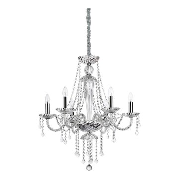 Ideal Lux - Crystal chandelier on a chain AMADEUS 6xE14/40W/230V d. 67 cm clear