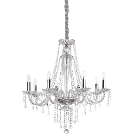Ideal Lux - Crystal chandelier on a chain AMADEUS 8xE14/40W/230V d. 80 cm clear