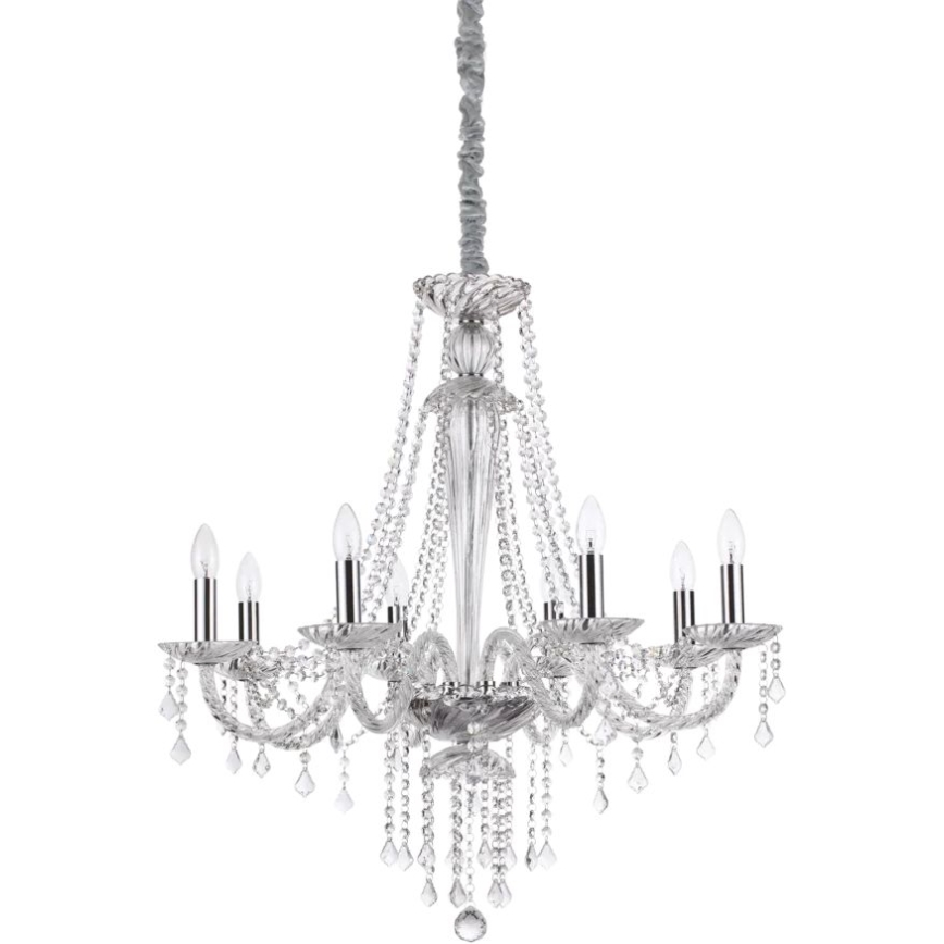 Ideal Lux - Crystal chandelier on a chain AMADEUS 8xE14/40W/230V d. 80 cm clear