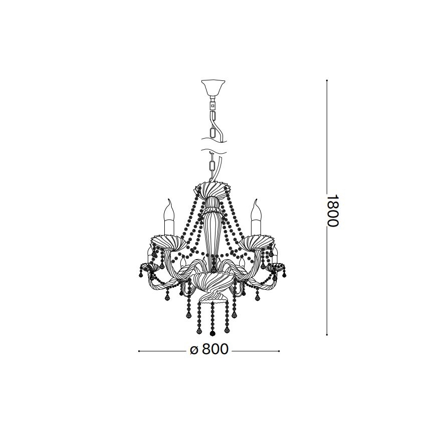 Ideal Lux - Crystal chandelier on a chain AMADEUS 8xE14/40W/230V d. 80 cm clear