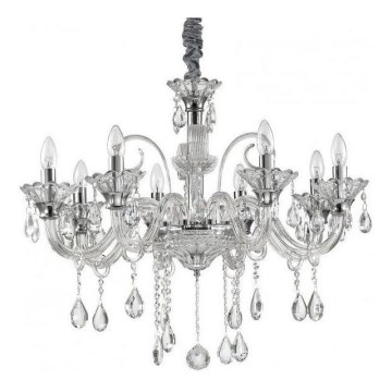 Ideal Lux - Crystal chandelier on a chain COLOSSAL 8xE14/40W/230V d. 78 cm shiny chrome