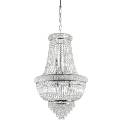 Ideal Lux - Crystal chandelier on a chain DUBAI 10xE14/28W/230V d. 52 cm shiny chrome