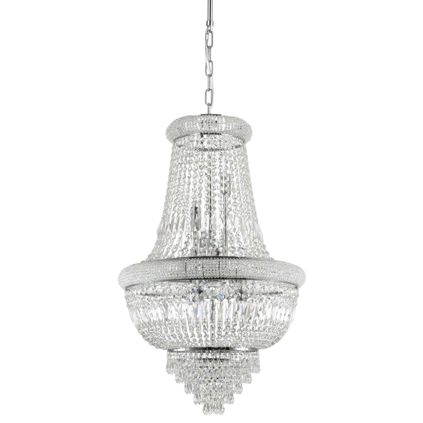 Ideal Lux - Crystal chandelier on a chain DUBAI 10xE14/28W/230V d. 52 cm shiny chrome
