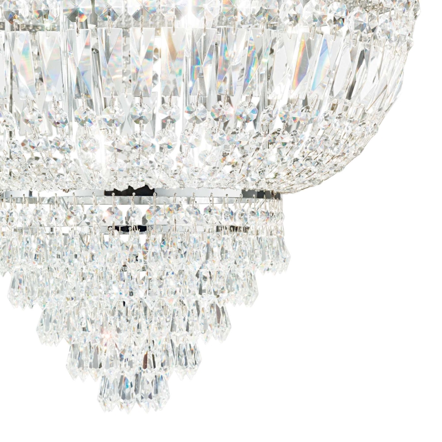 Ideal Lux - Crystal chandelier on a chain DUBAI 10xE14/28W/230V d. 52 cm shiny chrome