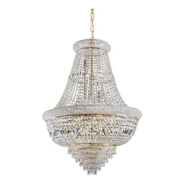Ideal Lux - Crystal chandelier on a chain DUBAI 24xE14/28W/230V d. 80 cm gold
