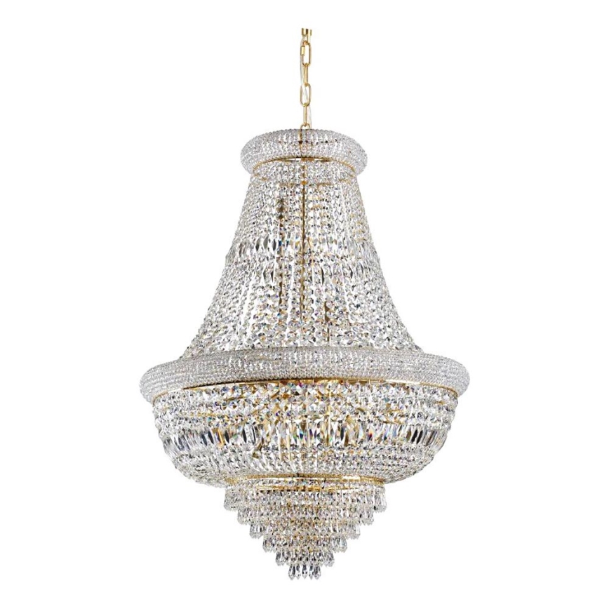 Ideal Lux - Crystal chandelier on a chain DUBAI 24xE14/28W/230V d. 80 cm gold