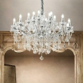 Ideal Lux - Crystal chandelier on a chain FLORIAN 18xE14/40W/230V d. 86 cm clear