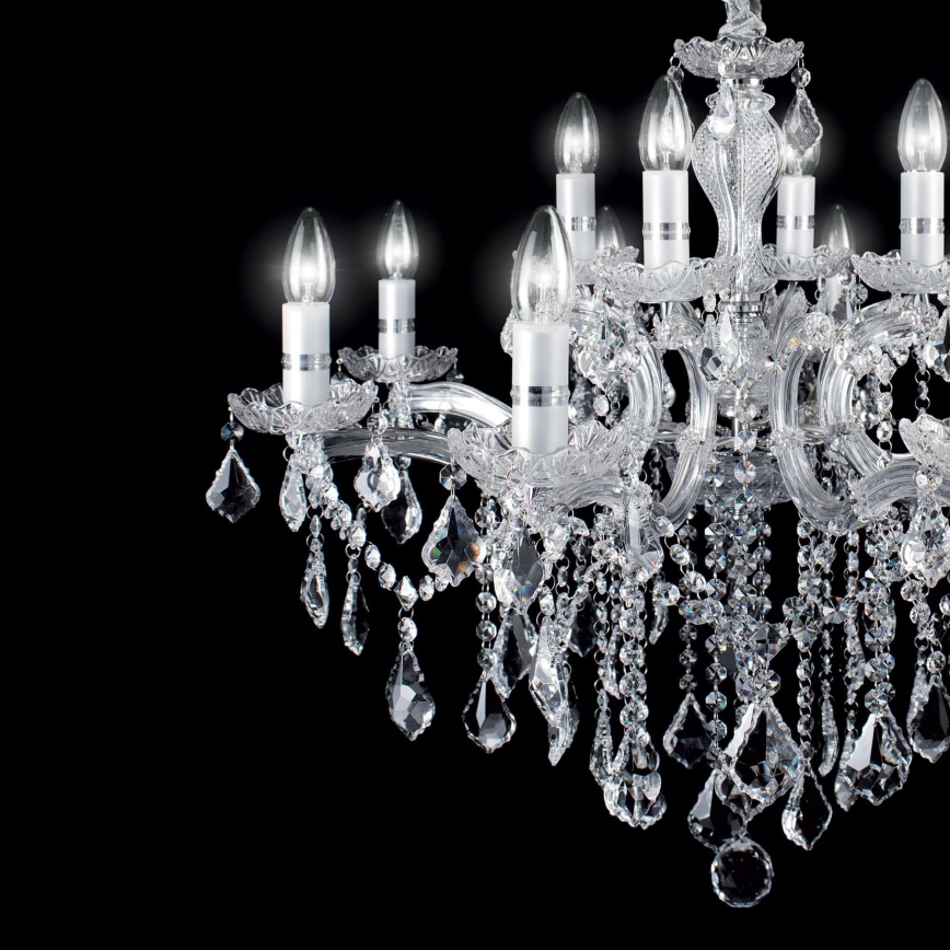 Ideal Lux - Crystal chandelier on a chain FLORIAN 18xE14/40W/230V d. 86 cm clear