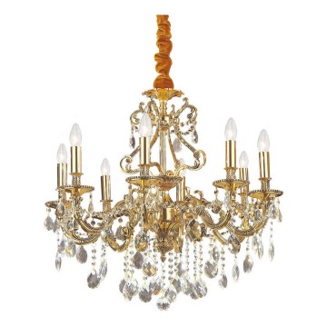 Ideal Lux - Crystal chandelier on a chain GIOCONDA 8xE14/40W/230V d. 73 cm gold