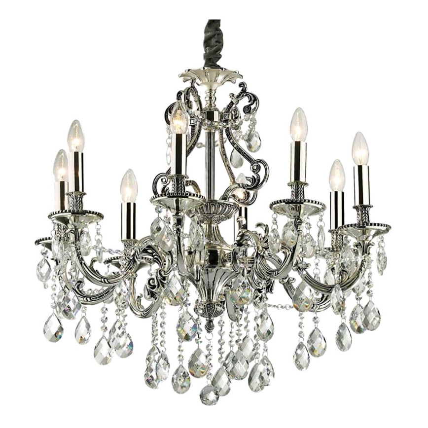 Ideal Lux - Crystal chandelier on a chain GIOCONDA 8xE14/40W/230V d. 73 cm silver