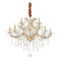Ideal Lux - Crystal chandelier on a chain NAPOLEON 12xE14/40W/230V d. 74 cm gold