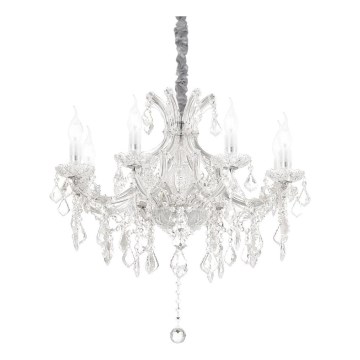Ideal Lux - Crystal chandelier on a chain NAPOLEON 8xE14/40W/230V d. 67 cm chrome