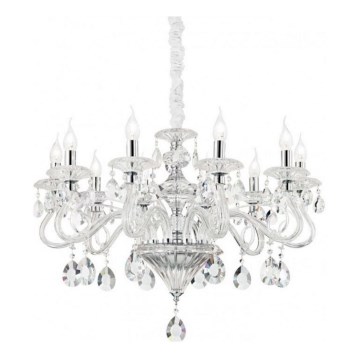 Ideal Lux - Crystal chandelier on a chain NEGRESCO 8xE14/28W/230V d. 73,5 cm clear