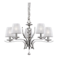 Ideal Lux - Crystal chandelier on a chain PEGASO 5xE14/28W/230V d. 72 cm shiny chrome