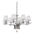 Ideal Lux - Crystal chandelier on a chain PEGASO 8xE14/28W/230V d. 76 cm shiny chrome