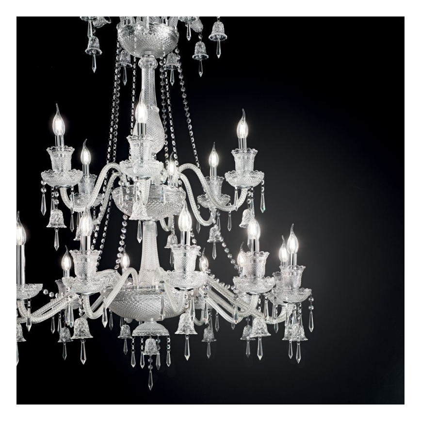 Ideal Lux - Crystal chandelier on a chain REDENTORE 18xE14/40W/230V d. 102 cm clear
