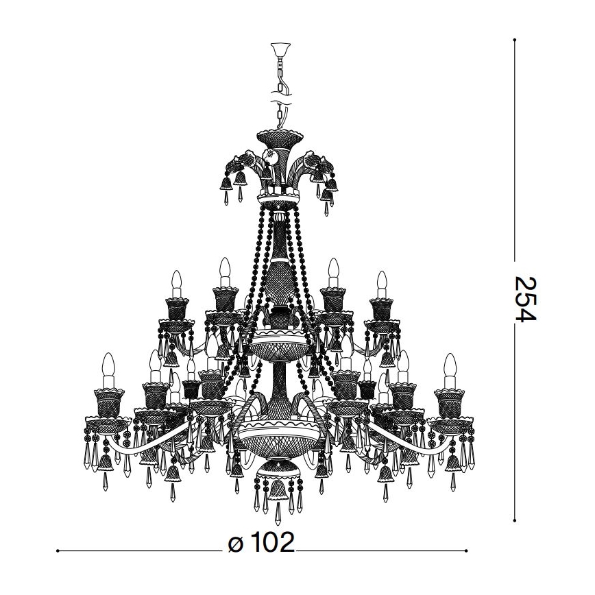 Ideal Lux - Crystal chandelier on a chain REDENTORE 18xE14/40W/230V d. 102 cm clear