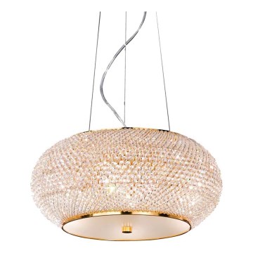 Ideal Lux - Crystal chandelier on a string PASHA 6xE14/40W/230V d. 40 cm gold
