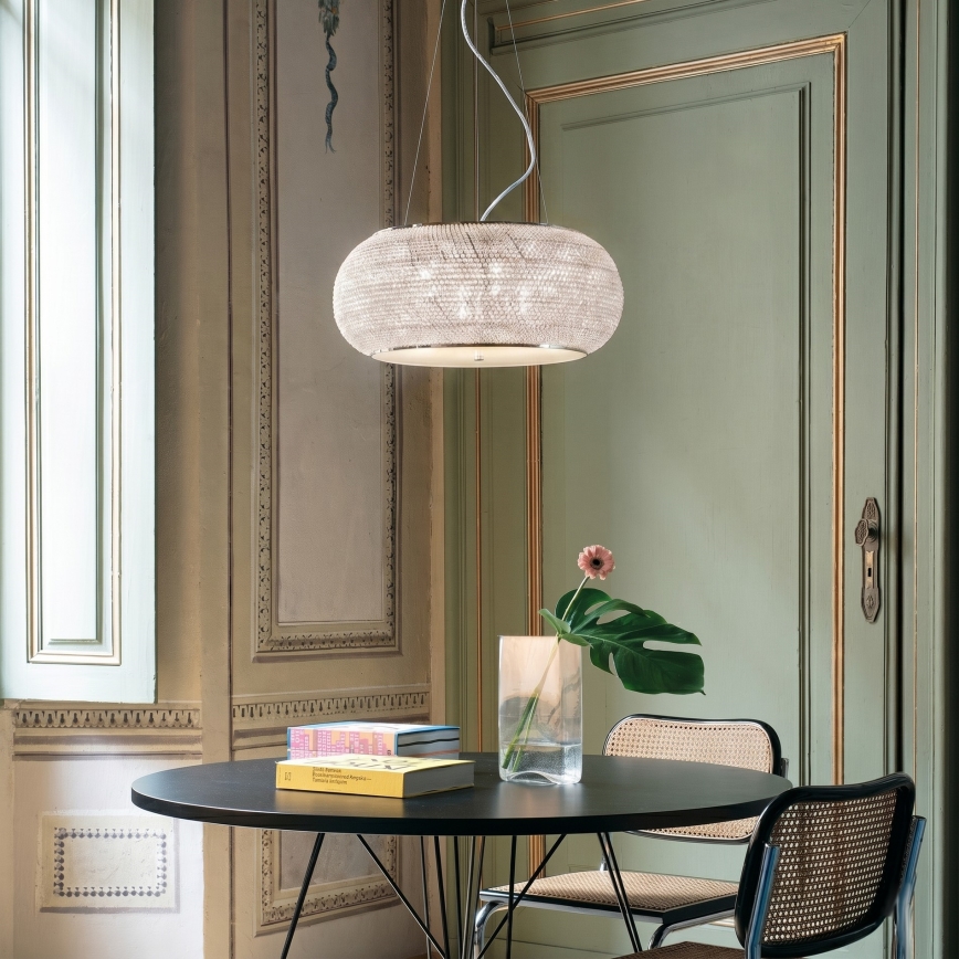 Ideal Lux - Crystal chandelier on a string PASHA 6xE14/40W/230V d. 40 cm gold