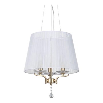 Ideal Lux - Crystal chandelier on a string PEGASO 3xE14/28W/230V d. 40 cm gold