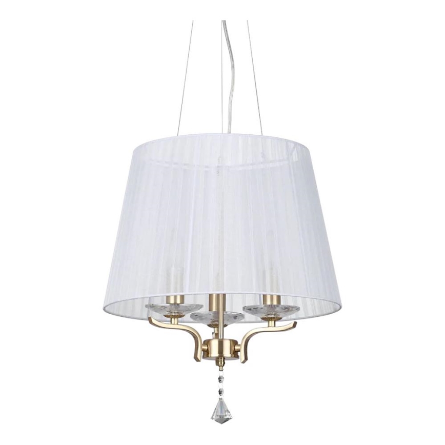 Ideal Lux - Crystal chandelier on a string PEGASO 3xE14/28W/230V d. 40 cm gold