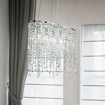 Ideal Lux - Crystal chandelier on a string RAIN 5xE14/40W/230V clear