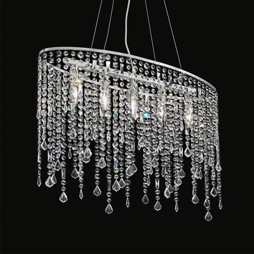 Ideal Lux - Crystal chandelier on a string RAIN 5xE14/40W/230V clear