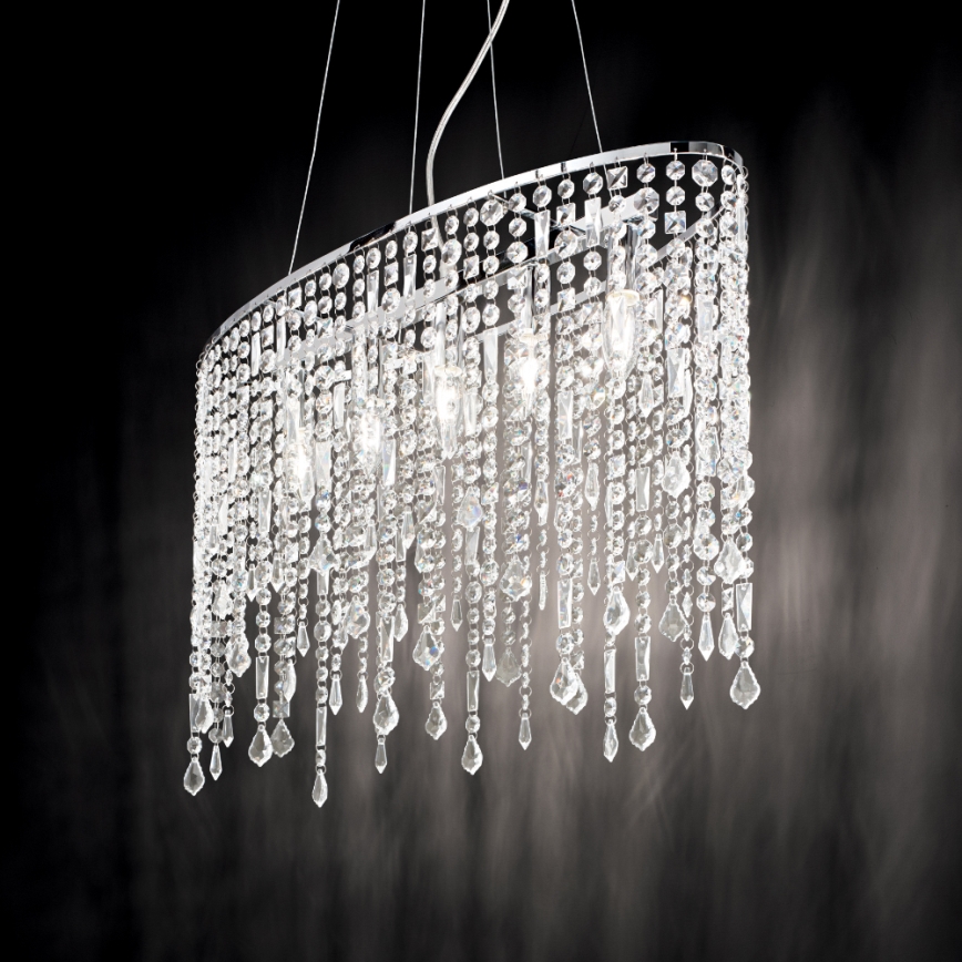 Ideal Lux - Crystal chandelier on a string RAIN 5xE14/40W/230V clear