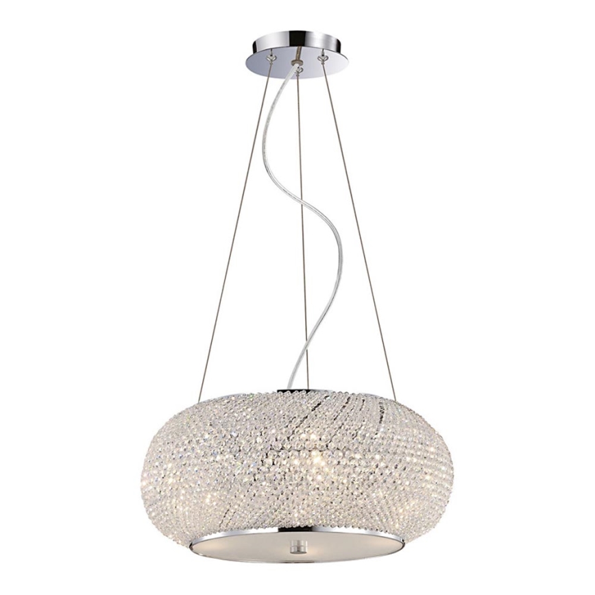 Ideal Lux - Crystal chandelier PASHA 10xE14/40W/230V d. 55 cm shiny chrome