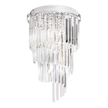 Ideal Lux - Crystal surface-mounted chandelier CARLTON 8xE14/40W/230V d. 40 cm shiny chrome