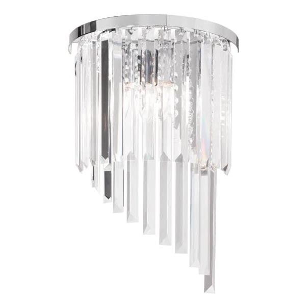 Ideal Lux - Crystal wall light CARLTON 3xE14/40W/230V shiny chrome