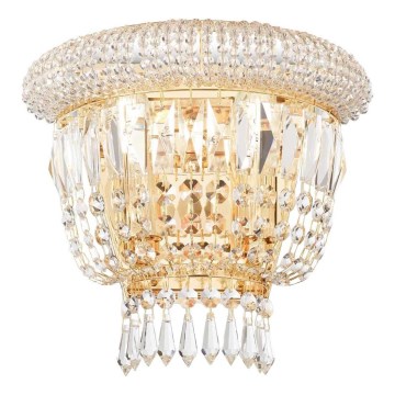 Ideal Lux - Crystal wall light DUBAI 2xE14/28W/230V gold