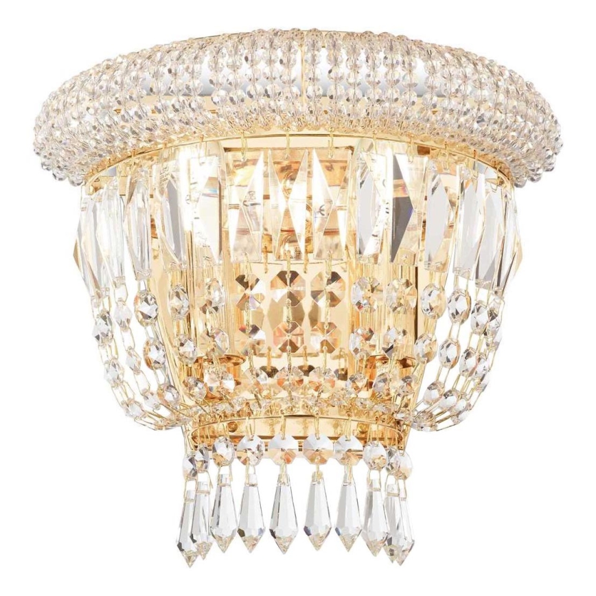 Ideal Lux - Crystal wall light DUBAI 2xE14/28W/230V gold