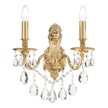 Ideal Lux - Crystal wall light GIOCONDA 2xE14/40W/230V gold