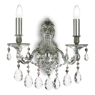 Ideal Lux - Crystal wall light GIOCONDA 2xE14/40W/230V silver