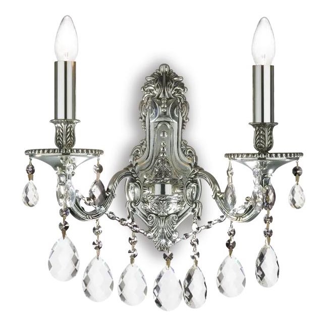 Ideal Lux - Crystal wall light GIOCONDA 2xE14/40W/230V silver