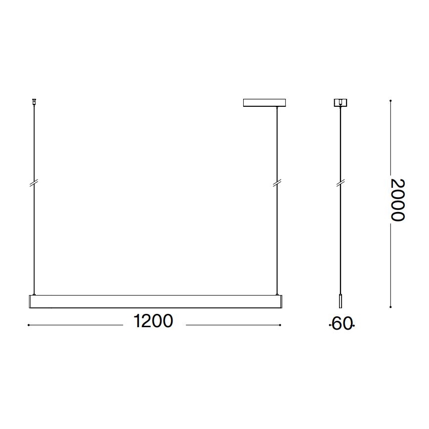 Ideal Lux - DESK LED Cable-Suspended Pendant LED/36W/230V 120 cm CRI 90 White