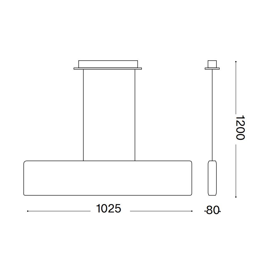 Ideal Lux - DESK LED cable-suspended pendant light LED/32W/230V 102.5 cm CRI 90 white