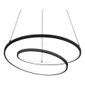 Ideal Lux - Dimmable Cable-Suspended LED Chandelier OZ LED/55W/230V, Ø 80 cm, CRI 90, Black