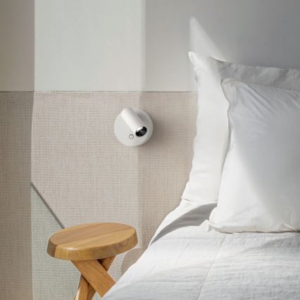 Ideal Lux - ELF LED Touch-Dimmable Wall Spotlight, 3W/230V, CRI 95, White