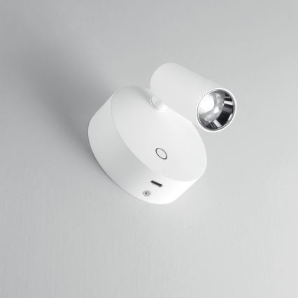 Ideal Lux - ELF LED Touch-Dimmable Wall Spotlight, 3W/230V, CRI 95, White