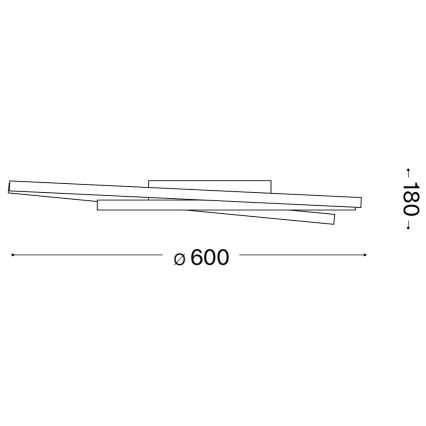 Ideal Lux - LED Dimmable Ceiling Light OZ LED/48W/230V Ø 60 cm CRI 90 White