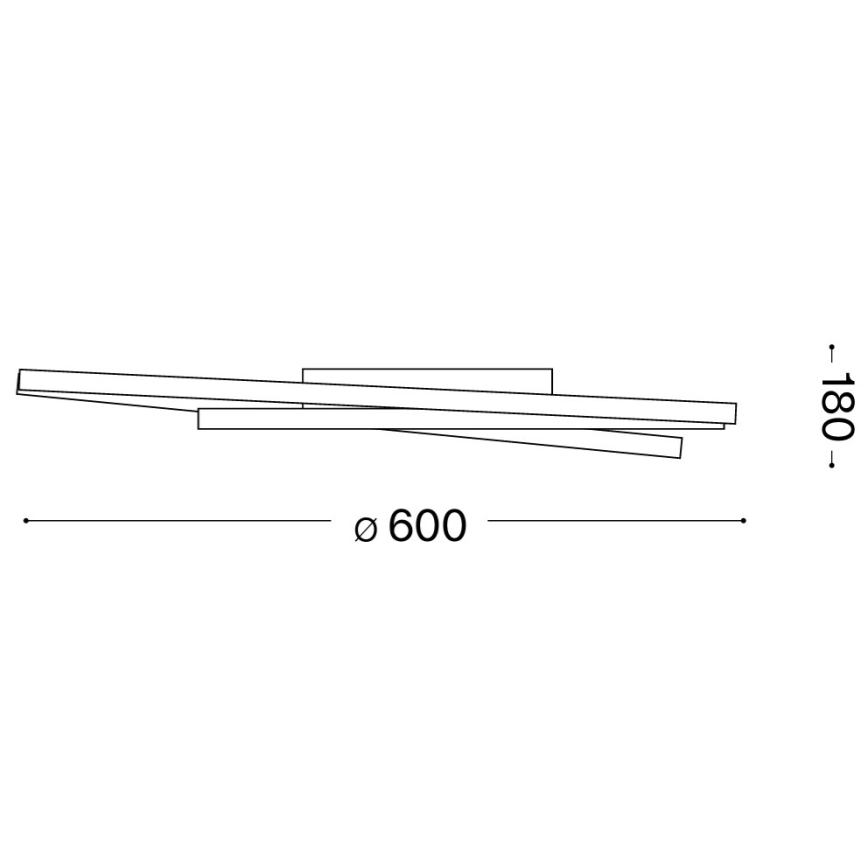 Ideal Lux - LED Dimmable Ceiling Light OZ LED/48W/230V Ø 60 cm CRI 90 White