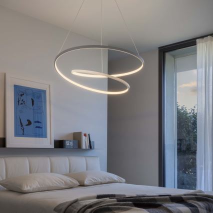 Ideal Lux - Dimmable LED pendant light on cable OZ LED/55W/230V Ø 80 cm CRI 90 white