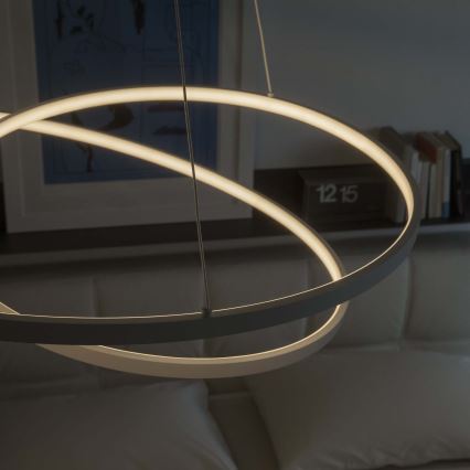 Ideal Lux - Dimmable LED pendant light on cable OZ LED/55W/230V Ø 80 cm CRI 90 white