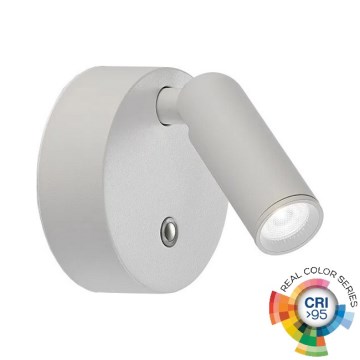 Ideal Lux - Dimmable Rechargeable Touch-Activated LED Wall Spotlight BEAN LED/3W/5V 2200 mAh CRI 95 White