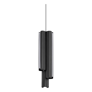 Ideal Lux - DORICA Dimmable Cable-Suspended LED Pendant, 3xLED/9W, 230V, CRI 90, Ø 9.5 cm, Black