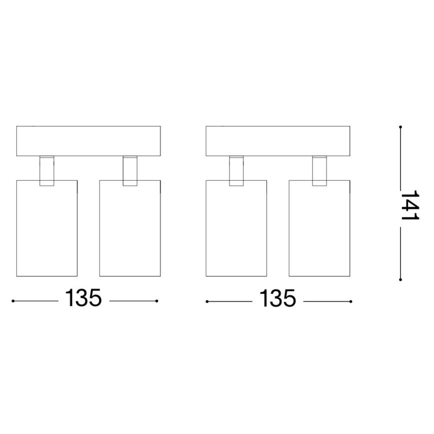 Ideal Lux - DYNAMITE LED Spotlight 4x GU10/7W/230V, CRI 90, Brass